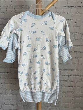 ⭐️⭐️PICK 5 / $20 (2) Little Me Baby Boys' Blue & White Sleep Gowns